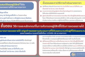 25 พ.ค.63 ขั้นตอน วิธีการ และหลักเกณฑ์ในการคัดกรองผู้มีสิทธิได้รับการชดเชยรายได้ให้แก่ลูกจ้างของสถานประกอบการที่ได้รับผลกระทบหรือผู้ที่ได้รับผลกระทบอื่น ๆ ของการแพร่ระบาดไวรัสโควิด-19
