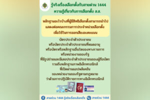 13 มี.ค.66 ความรู้เกี่ยวกับการเลือกตั้ง ส.ส.