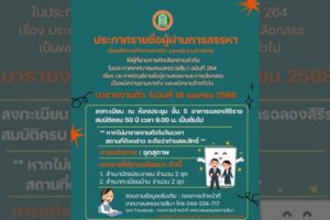 28 มี.ค.68 ประกาศรายชื่อผู้ผ่านการสรรหา เป็นพนักงานตามภารกิจ และพนักงานจ้างทั่วไป
