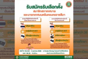 28 มี.ค.68 เทศบาลนครนครราชสีมา ประกาศรับสมัครรับเลือกตั้ง