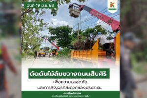 19 มิ.ย.68 ตัดต้นไม้ล้มขวางถนนสืบศิริ